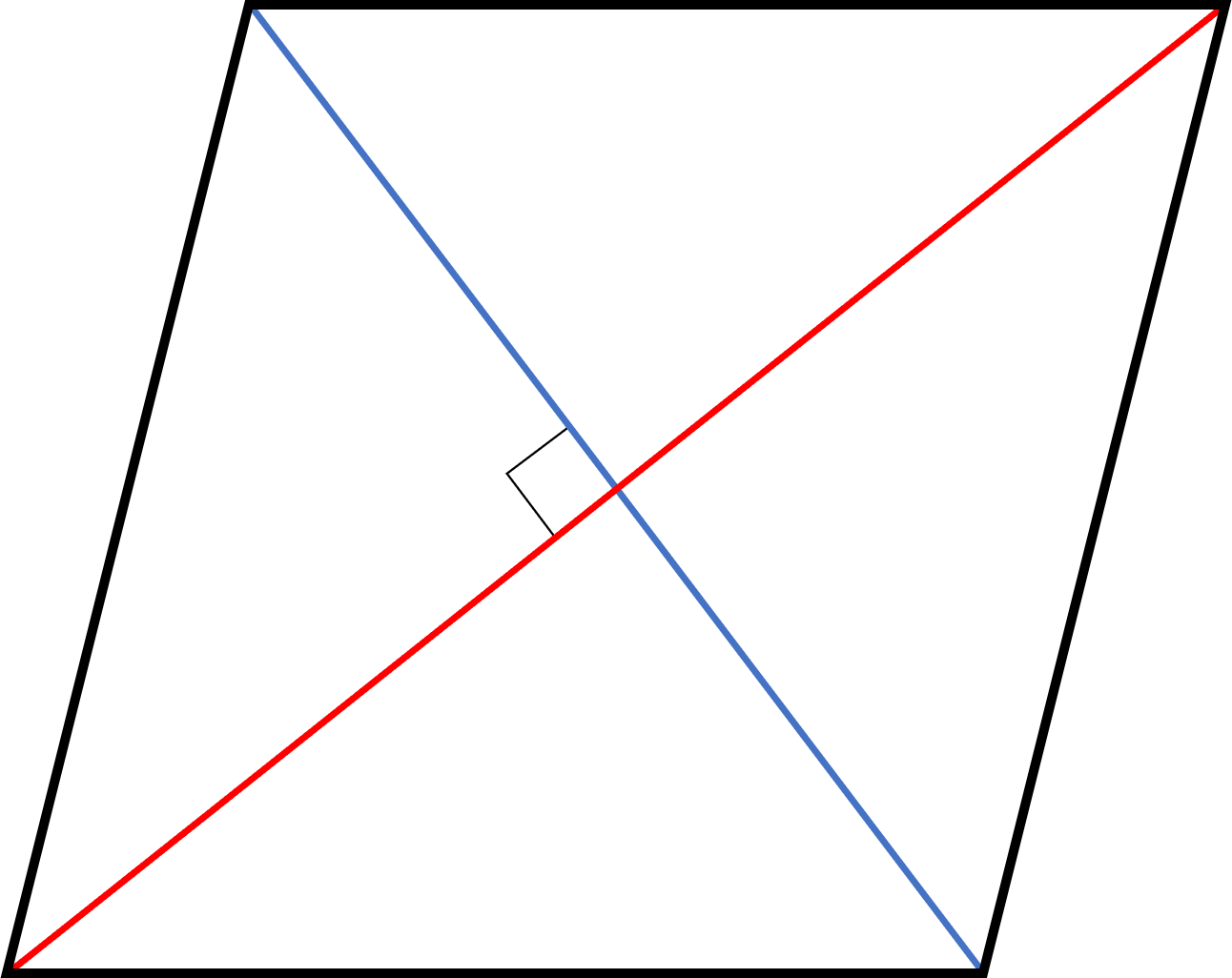 Rhombus with opposite parallel sides